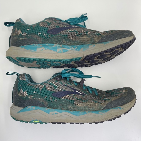Brooks Caldera 3 Trail Running Shoes Mens 14 Green Blue Camo Good TrailTack main image 4